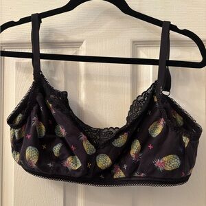 Savage X Fenty Black Pineapple Print Bralette